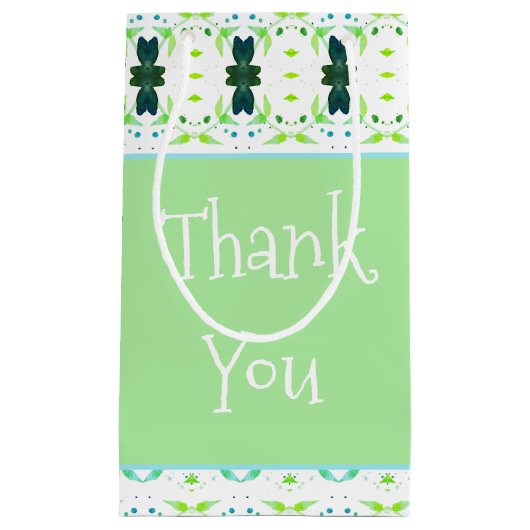 Weichgrün Hübsch Kleine Geschenktüte (Vorderseite)