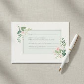 Weichgrüne Aquarellfarben-UAWG-Antwortkarte Einladung