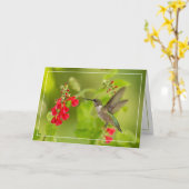 Weichgrüner Sommer Karte (Gelbe Blume)