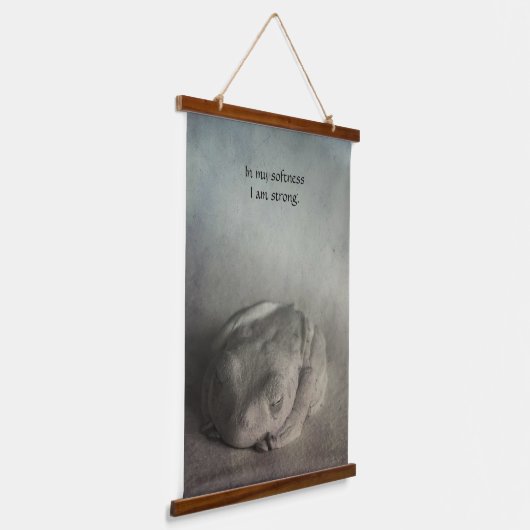 Weichheit ist Stärke Holzklapptapeten Wandteppich Mit Holzrahmen (Gewinkelt)