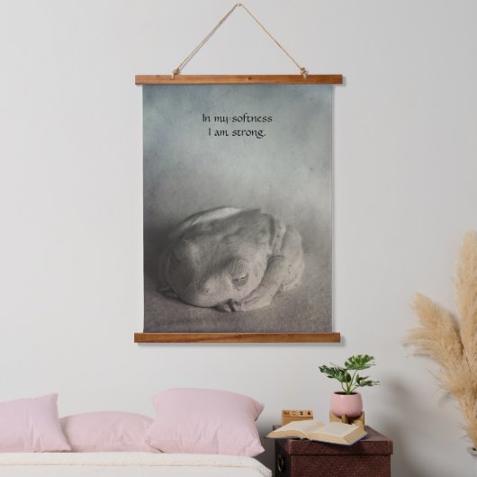 Weichheit ist Stärke Holzklapptapeten Wandteppich Mit Holzrahmen (Schlafzimmer)