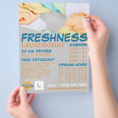 Weichkleider, Waschsalon, Reinigungswerbung Flyer (Hand)