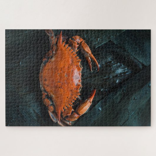 Weichkraut auf dunklen Blätter Puzzle (Horizontal)