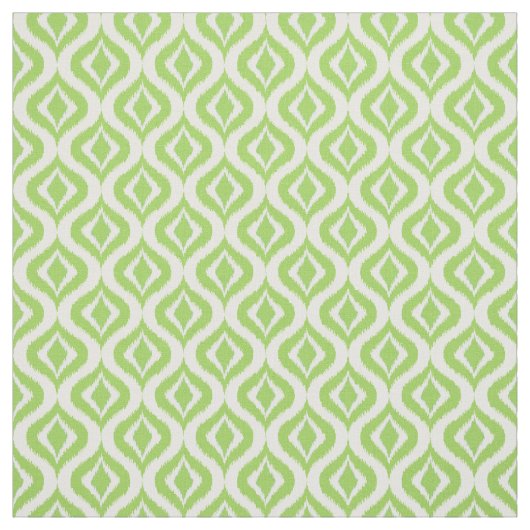 Weichkronengrünes Retro-Chic-Ikat-Droptern Stoff (Muster)