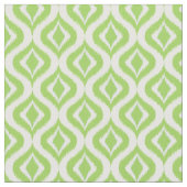 Weichkronengrünes Retro-Chic-Ikat-Droptern Stoff (Nahaufnahme)