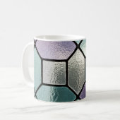 Weichpastell-Mosaik-Buntglas-Effekt Kaffeetasse (Vorderseite Links)