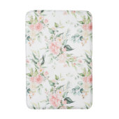 Weichpastellmuster in Rosa Rose Blume Badematte (Vorderseite Vertikal)