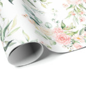 Weichpastellmuster in Rosa Rose Blume Geschenkpapier (Rolleneckpunkt)