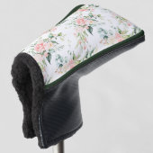 Weichpastellmuster in Rosa Rose Blume Golf Headcover (3/4 Vorderseite)