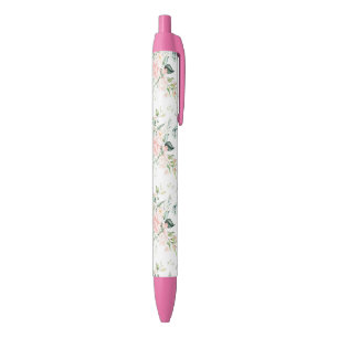Weichpastellmuster in Rosa Rose Blume Kugelschreiber