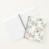 Weichpastellmuster in Rosa Rose Blume Notizblock (Innenseite)