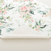 Weichpastellmuster in Rosa Rose Blume Sherpadecke (3/4)