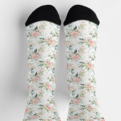 Weichpastellmuster in Rosa Rose Blume Socken (Oben)