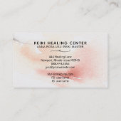 *~* Weichpfirsiche Lachs Pastell Schwarzer Glitzer Visitenkarte (Rückseite)