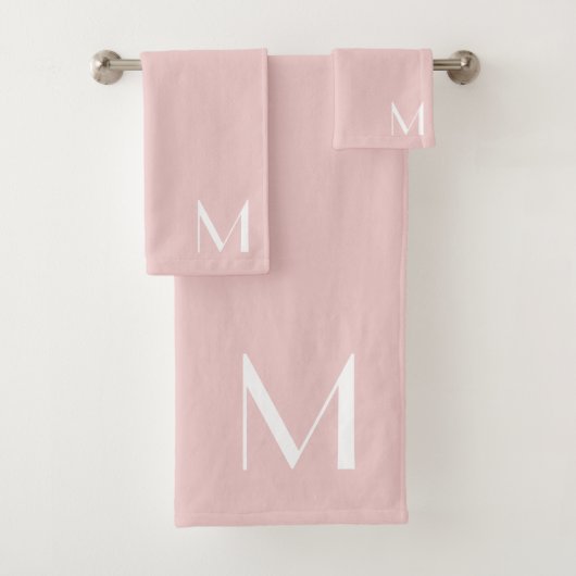 Weichpinke - Monogramm hinzufügen Badhandtuch Set (Insitu)