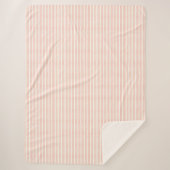 Weichpinke Streifen Sherpadecke (Vorderseite)