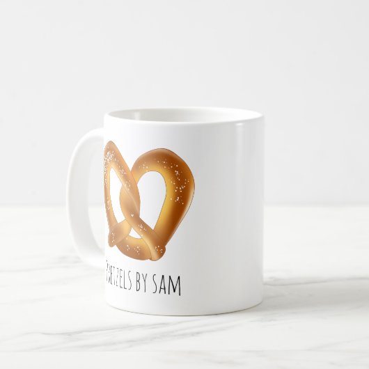 Weichpräzel mit Salz Kaffeetasse (Vorderseite Links)