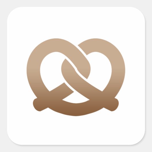 Weichpretzel Quadratischer Aufkleber (Vorderseite)