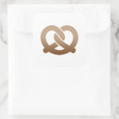 Weichpretzel Quadratischer Aufkleber (Tasche)