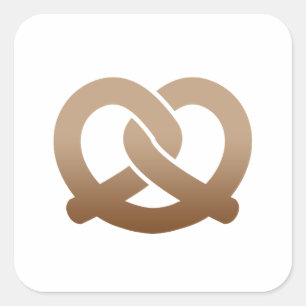 Weichpretzel Quadratischer Aufkleber