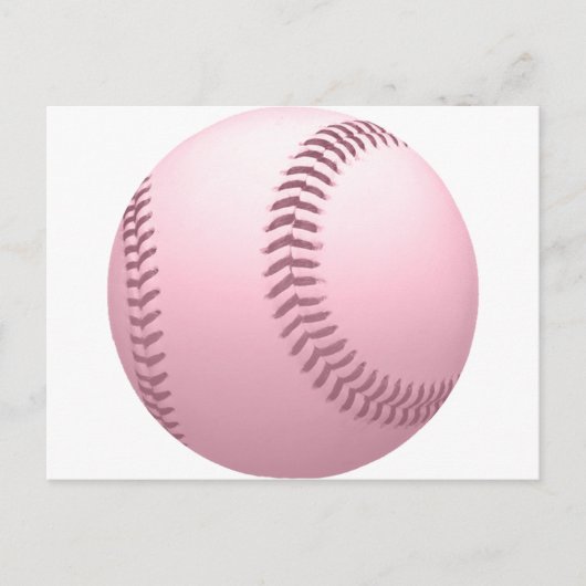 Weichrosa farbener Baseball Postkarte (Vorderseite)