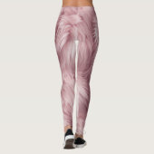 Weichrosa Fluffy Fur Textur Leggings (Rückseite)