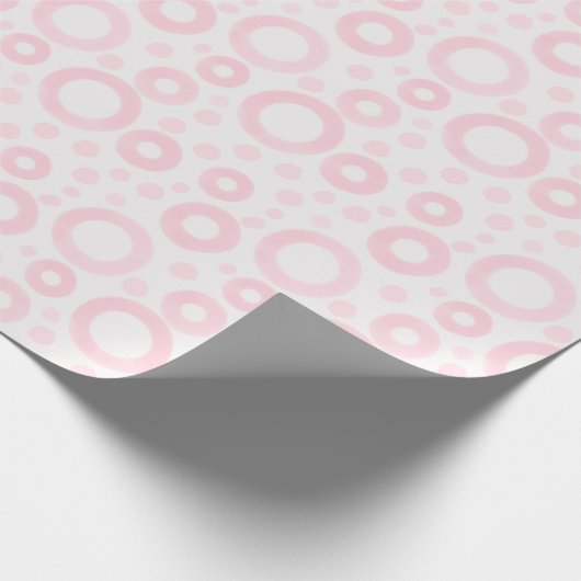Weichrosa Kreise Geschenkpapier (Ecke)