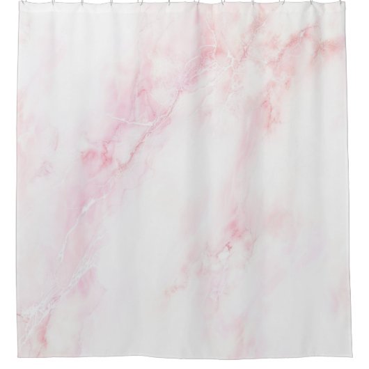 Weichrosa Marmorstruktur Duschvorhang (Vorderseite)