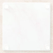 Weichrosa Marmorstruktur Glasuntersetzer (Rückseite)