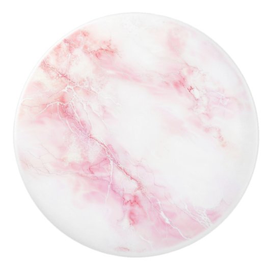 Weichrosa Marmorstruktur Keramikknauf (Vorderseite)