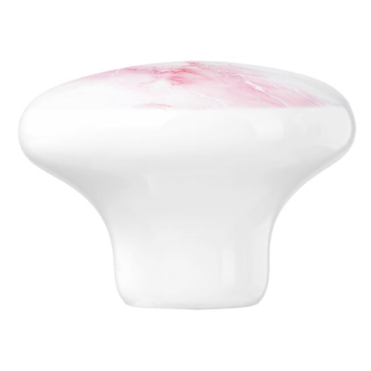 Weichrosa Marmorstruktur Keramikknauf (Seitenansicht)