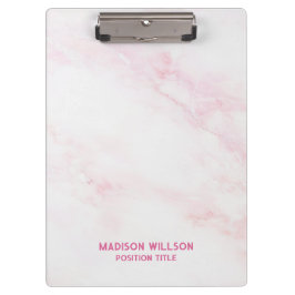 Weichrosa Marmorstruktur Klemmbrett