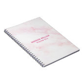 Weichrosa Marmorstruktur Notizblock (Rechte Seite)