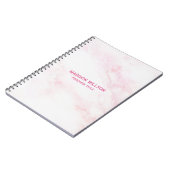 Weichrosa Marmorstruktur Notizblock (Linke Seite)