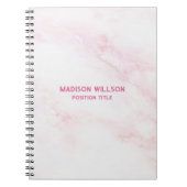 Weichrosa Marmorstruktur Notizblock (Vorderseite)