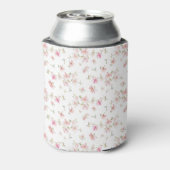 Weichrosa Muster der Blume Dosenkühler (Kanne Rückseite)