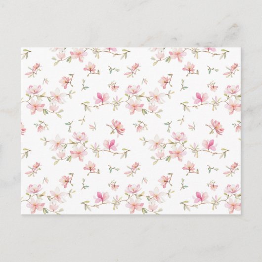 Weichrosa Muster der Blume Feiertagspostkarte (Vorderseite)