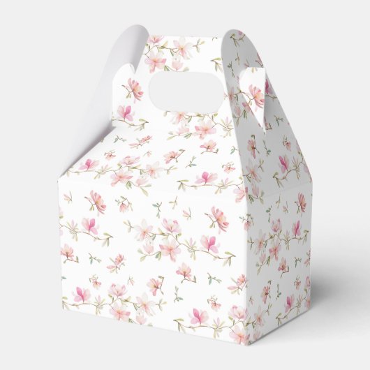 Weichrosa Muster der Blume Geschenkschachtel (Rückseite)