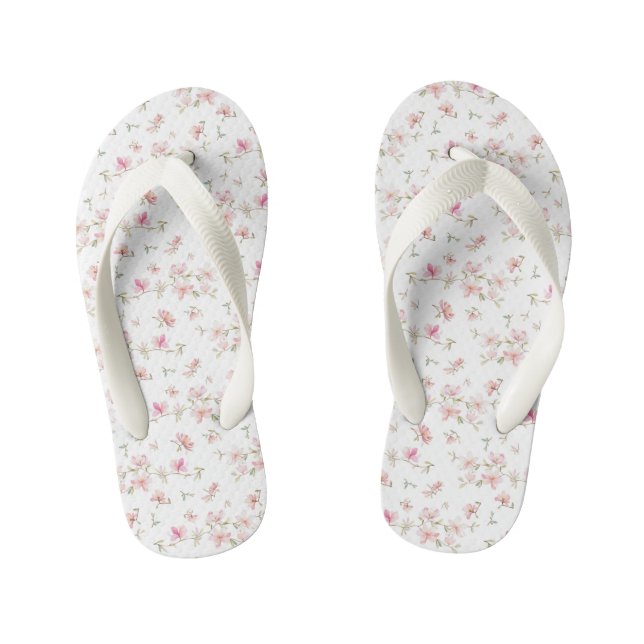 Weichrosa Muster der Blume Kinderbadesandalen (Fußbett)