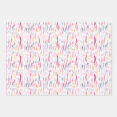 Weichrosa Muster Geschenkpapier Set (Vorderseite 2)