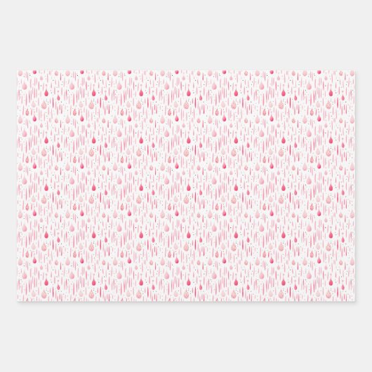 Weichrosa Muster Geschenkpapier Set (Vorderseite)