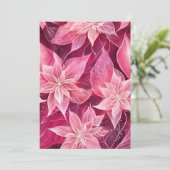Weichrosa Poinsettia Feiertagskarte (Stehend Vorderseite)
