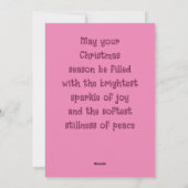 Weichrosa Poinsettia Feiertagskarte (Rückseite)