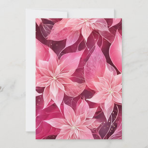 Weichrosa Poinsettia Feiertagskarte