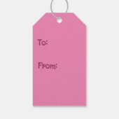 Weichrosa Poinsettia Geschenkanhänger (Rückseite)