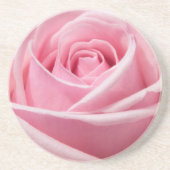Weichrosa Rose Getränkeuntersetzer (Vorne)
