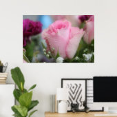 Weichrosa Rose Poster (Heimbüro)