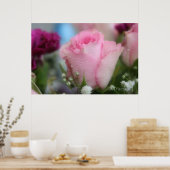 Weichrosa Rose Poster (Küche)