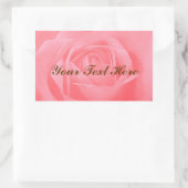 Weichrosa Rose Rechteckiger Aufkleber (Tasche)