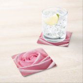 Weichrosa Rose Rechteckiger Pappuntersetzer (Vor Ort)